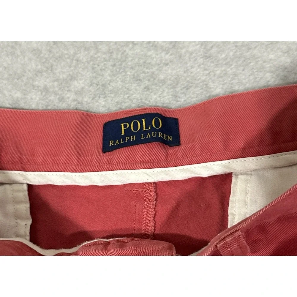 Polo Ralph Lauren Shorts Men 35 Reddish Pink Chino Golf Shorts - Picture 2 of 10
